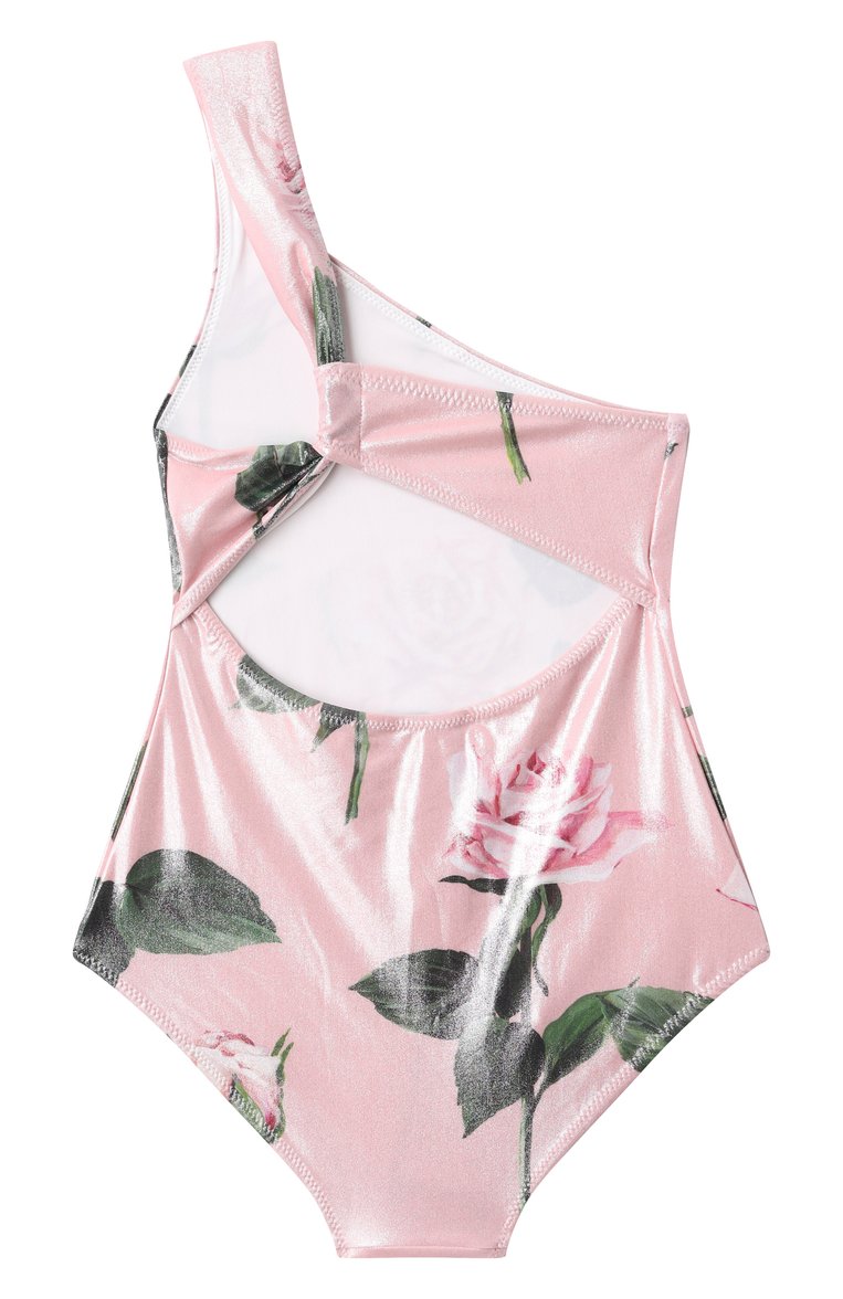 Детского слитный купальник DOLCE & GABBANA розового цвета, арт. L5J857/0N04U/2-6 | Фото 2 (Нос: Не проставлено; Девочки Кросс-КТ: Купальники-пляж; Принт: С принтом; Материал внешний: Синтетический материал; Материал подклада: Синтетический материал; Автоматизация состава: Проставлено; Ростовка одежда: 2 года | 92 см, 4 года | 104 см, 6 лет | 116 см, 5 лет | 110 см, 3 года | 98 см)