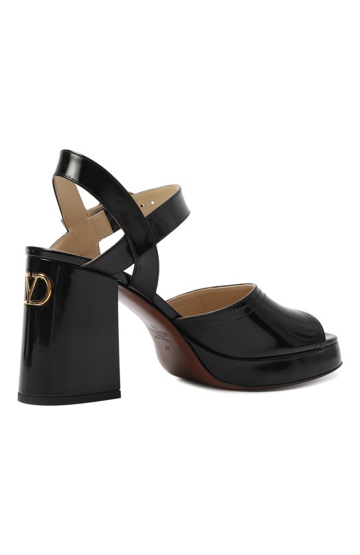 Кожаные босоножки Fawcette 100 Valentino 7W2S0MI1/ZJM Чёрный  7W2S0MI1/ZJM Фото 5