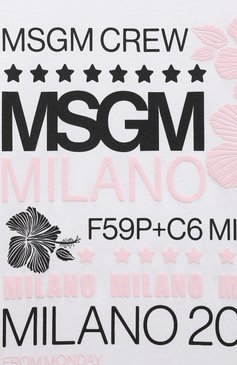 Хлопковая футболка MSGM KIDS, арт. S4MSJGTH093, фото 3