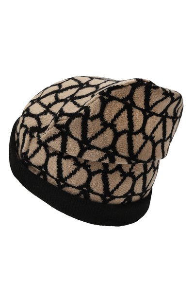 Шерстяная шапка VALENTINO бежевого цвета по цене 33150 руб., арт. 4Y2HB01X/CYF, фото 2 Шерстяная шапка VALENTINO, арт. 4Y2HB01X/CYF, фото 2