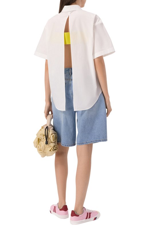 Хлопковая рубашка MSGM 3842MDE07X 257315/257315 Белый  3842MDE07X 257315/257315 Фото 2
