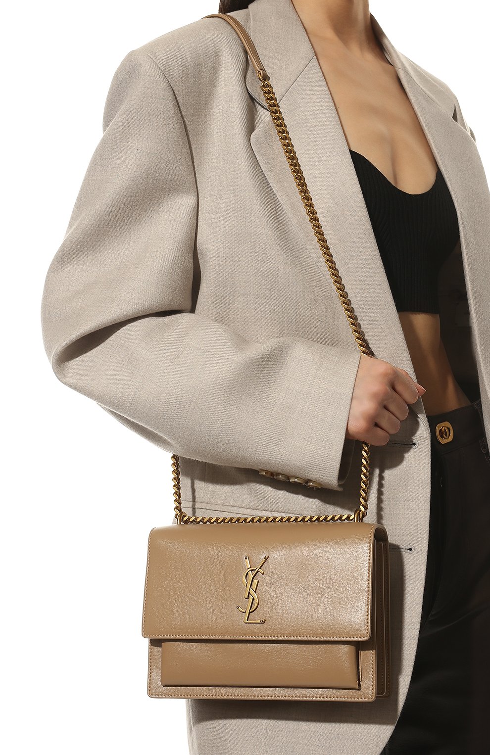 Сумка sunset medium SAINT LAURENT, арт. 442906/D420W, фото 6