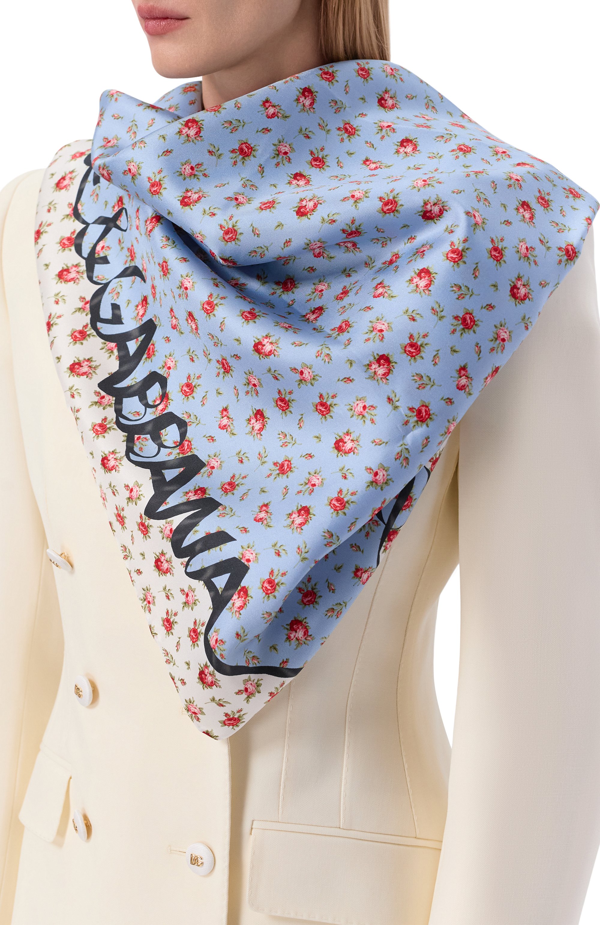 Шелковый платок DOLCE & GABBANA, арт. FN090R/GDDL0, фото 2