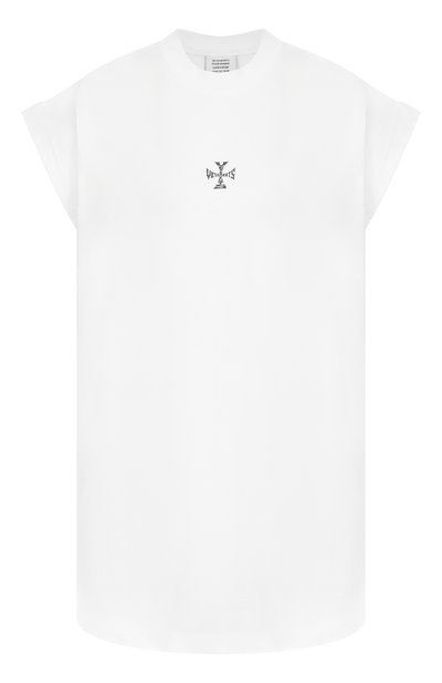 Женская хлопковая футболка VETEMENTS, арт. ME76TR175W/1200 LIGHT JERSEY
