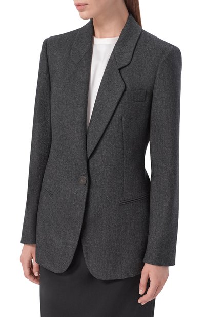 Жакет из шерсти и кашемира GIORGIO ARMANI серого цвета по цене 272500 руб., арт. GW004127/TE10537, фото 3 Жакет из шерсти и кашемира GIORGIO ARMANI, арт. GW004127/TE10537, фото 3