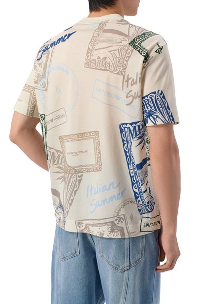 Футболка из лиоцелла и хлопка EMPORIO ARMANI, арт. EM005274/AF24857, фото 4