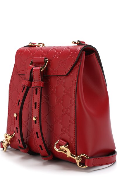 Рюкзак padlock signature GUCCI красного цвета по цене 238000 руб., арт. 498194/0DM1G, фото 3 Рюкзак padlock signature GUCCI, арт. 498194/0DM1G, фото 3