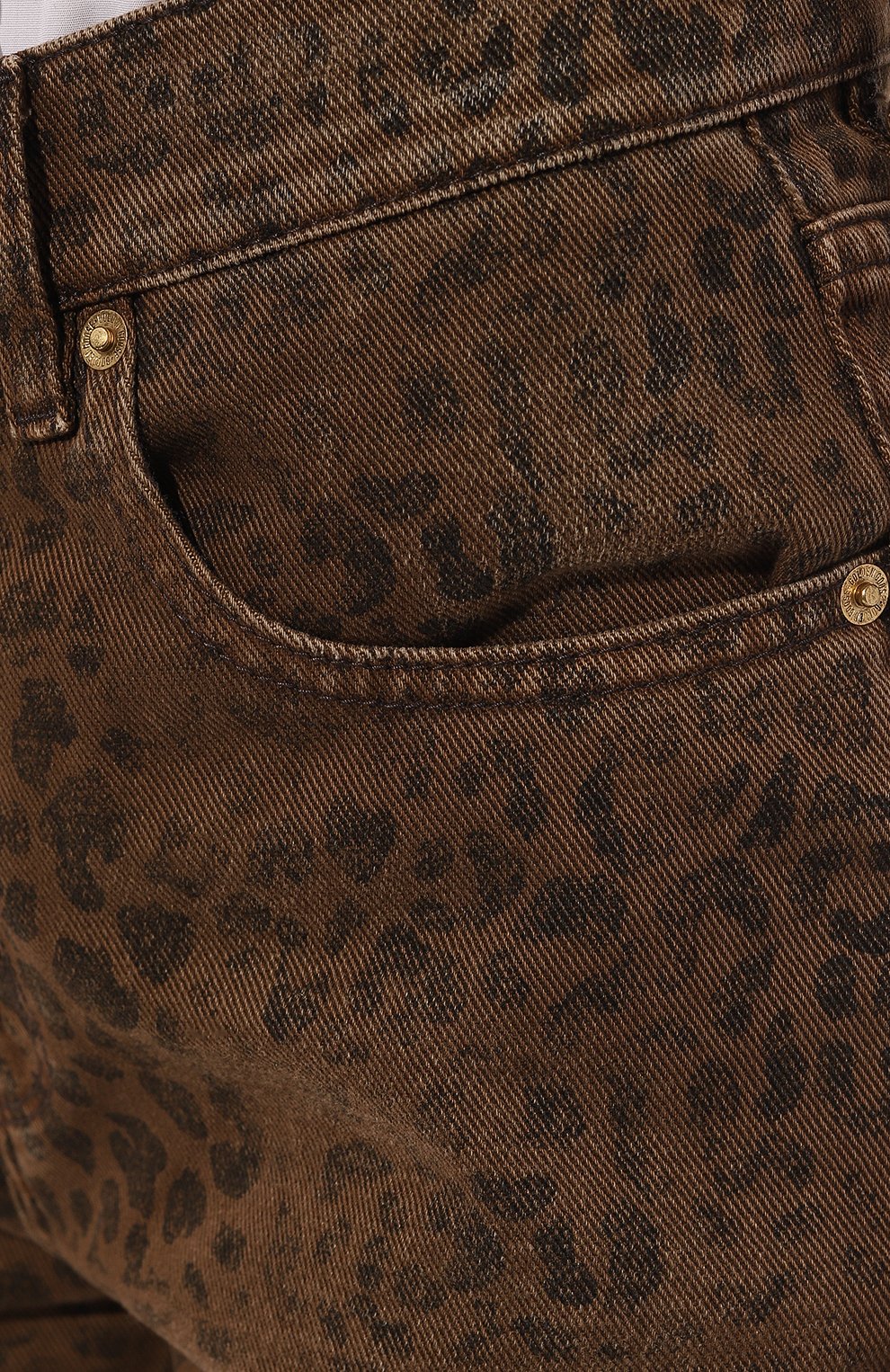 Джинсы GOLDEN GOOSE DELUXE BRAND леопардового цвета по цене 51550 руб., арт. GWP00843/P00062381325, фото 5 Джинсы GOLDEN GOOSE DELUXE BRAND, арт. GWP00843/P00062381325, фото 5