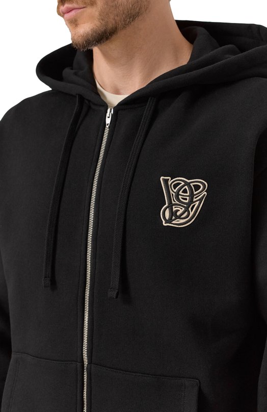 Хлопковая толстовка Valentino 7V3MF29P/B36 Чёрный  7V3MF29P/B36 Фото 5