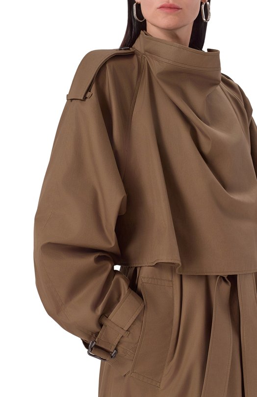 Хлопковый плащ Burberry 8110703 Коричневый  8110703 Фото 5