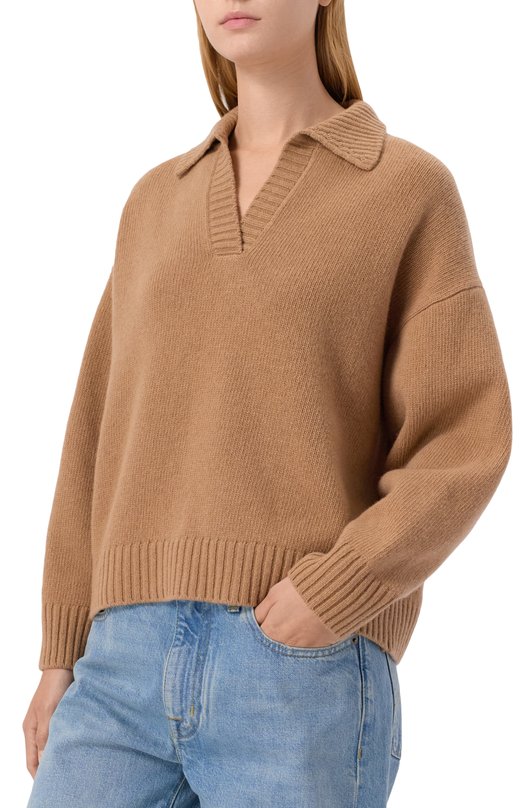 Шерстяной свитер Weekend Max Mara AGRE Бежевый  AGRE Фото 3