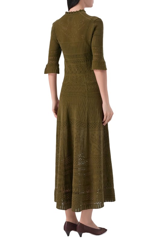 Хлопковое платье Zadig and Voltaire KWDR01238 Хаки  KWDR01238 Фото 3