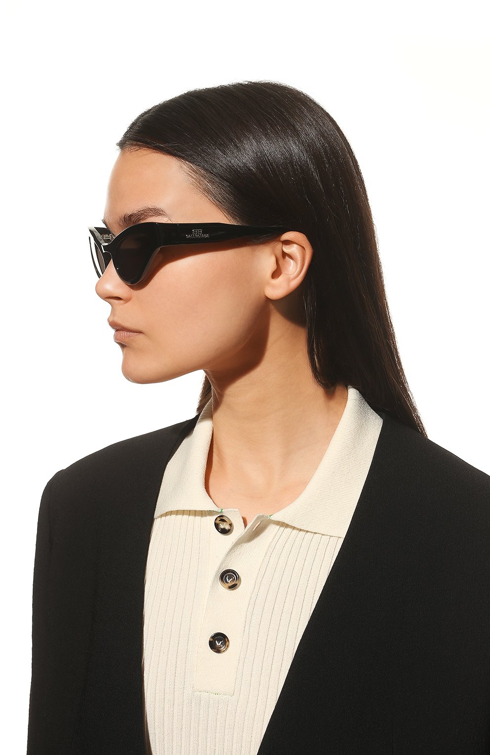 Солнцезащитные очки BALENCIAGA черного цвета по цене 38500 руб., арт. BB0176S 001, фото 2 Солнцезащитные очки BALENCIAGA, арт. BB0176S 001, фото 2