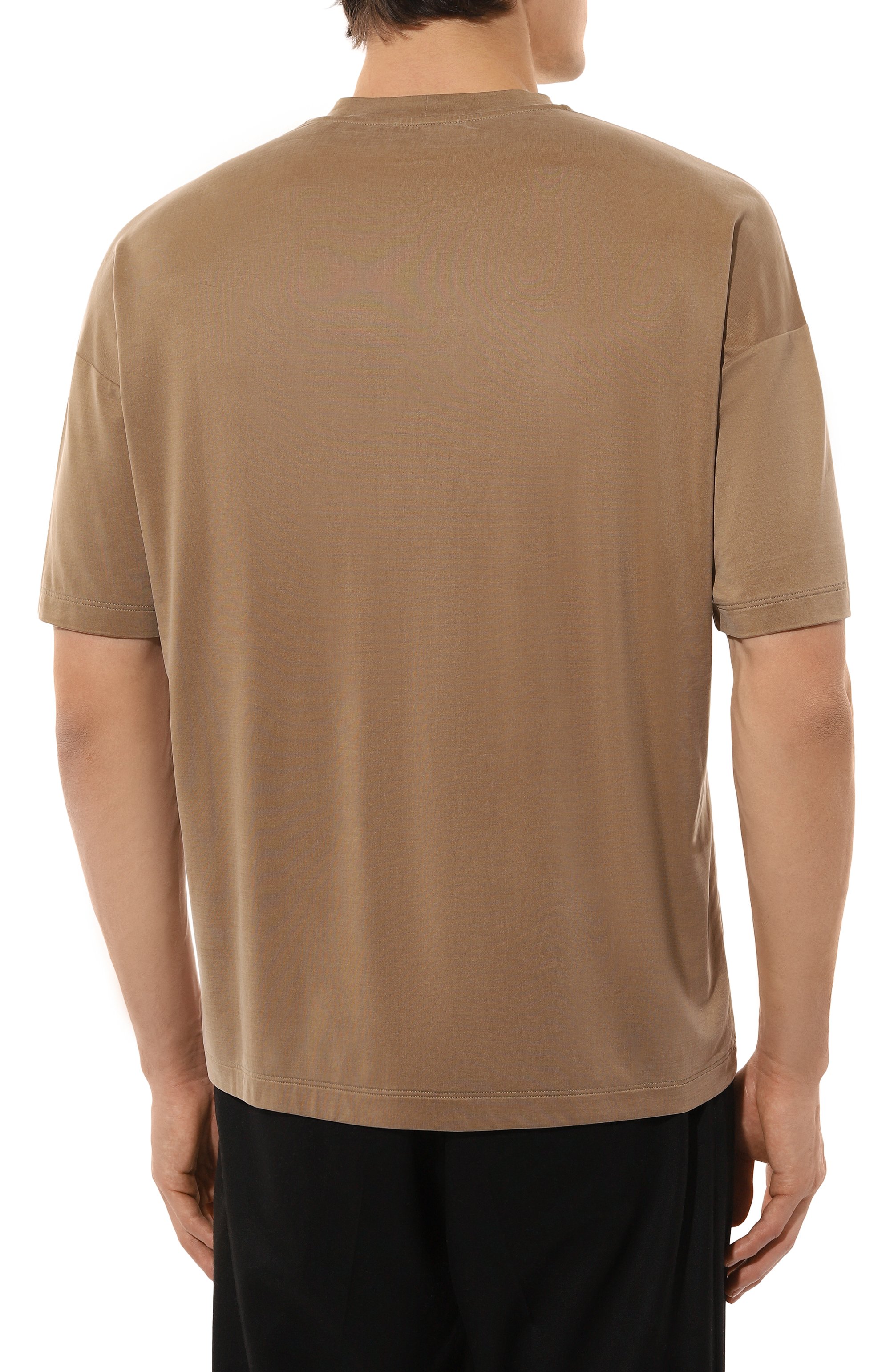 Футболка GIORGIO ARMANI бежевого цвета по цене 67300 руб., арт. GM001246/TE13613, фото 4 Футболка GIORGIO ARMANI, арт. GM001246/TE13613, фото 4