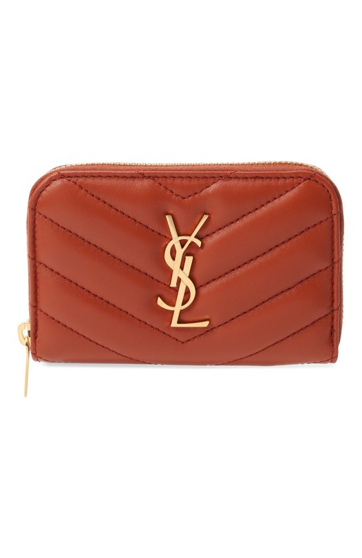 Кожаное портмоне Cassandre Saint Laurent 804479/AAA44 Оранжевый 804479/AAA44