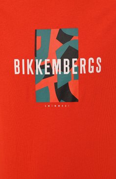 Мужская хлопковая футболка DIRK BIKKEMBERGS оранжевого цвета, арт. BKK3MTS03 | Фото 5 (Рукава: Короткие; Длина (для топов): Стандартные; Принт: С принтом; Материал сплава: Проставлено; Материал внешний: Хлопок; Драгоценные камни: Проставлено; Стили: Кэжуэл)