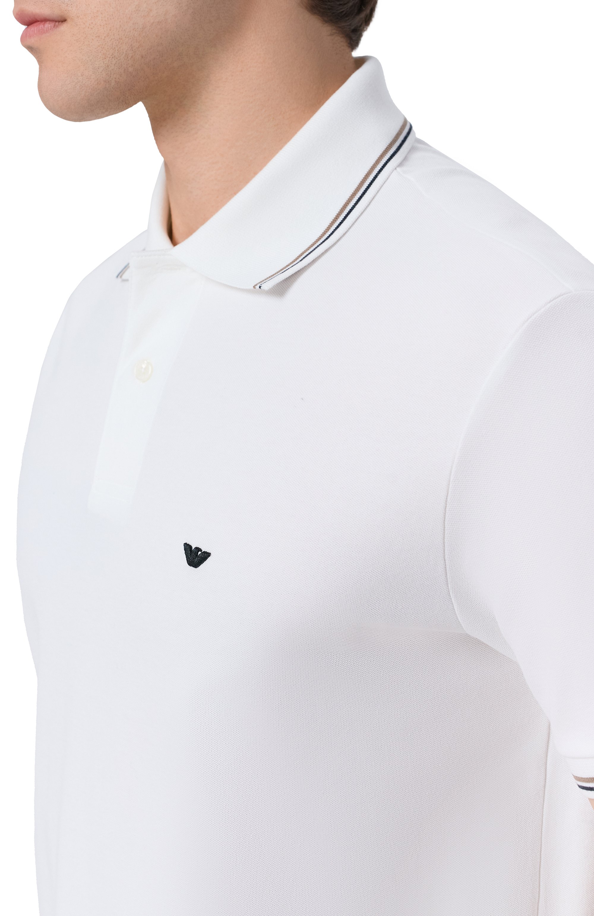 Хлопковое поло EMPORIO ARMANI, арт. EM004607/AF23090, фото 5