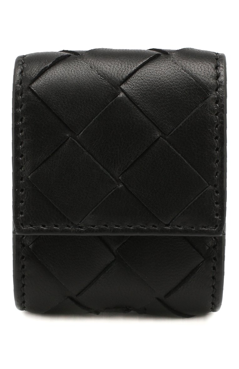 Кожаный чехол для airpods BOTTEGA VENETA черного цвета, арт. 592690/V00BI | Фото 1 (Статус проверки: Проверена категория; Женское Кросс-КТ: Кожа AirPods; Региональные ограничения белый список (Axapta Mercury): Не проставлено; Нос: Не проставлено)