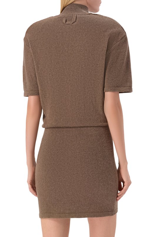 Шерстяное платье Jacquemus 25HDRW00713AK0/0282 Коричневый  25HDRW00713AK0/0282 Фото 3