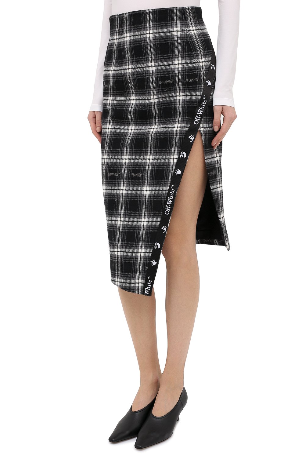 Хлопковая юбка OFF-WHITE, арт. 0WCC101E20FAB0021000, фото 3