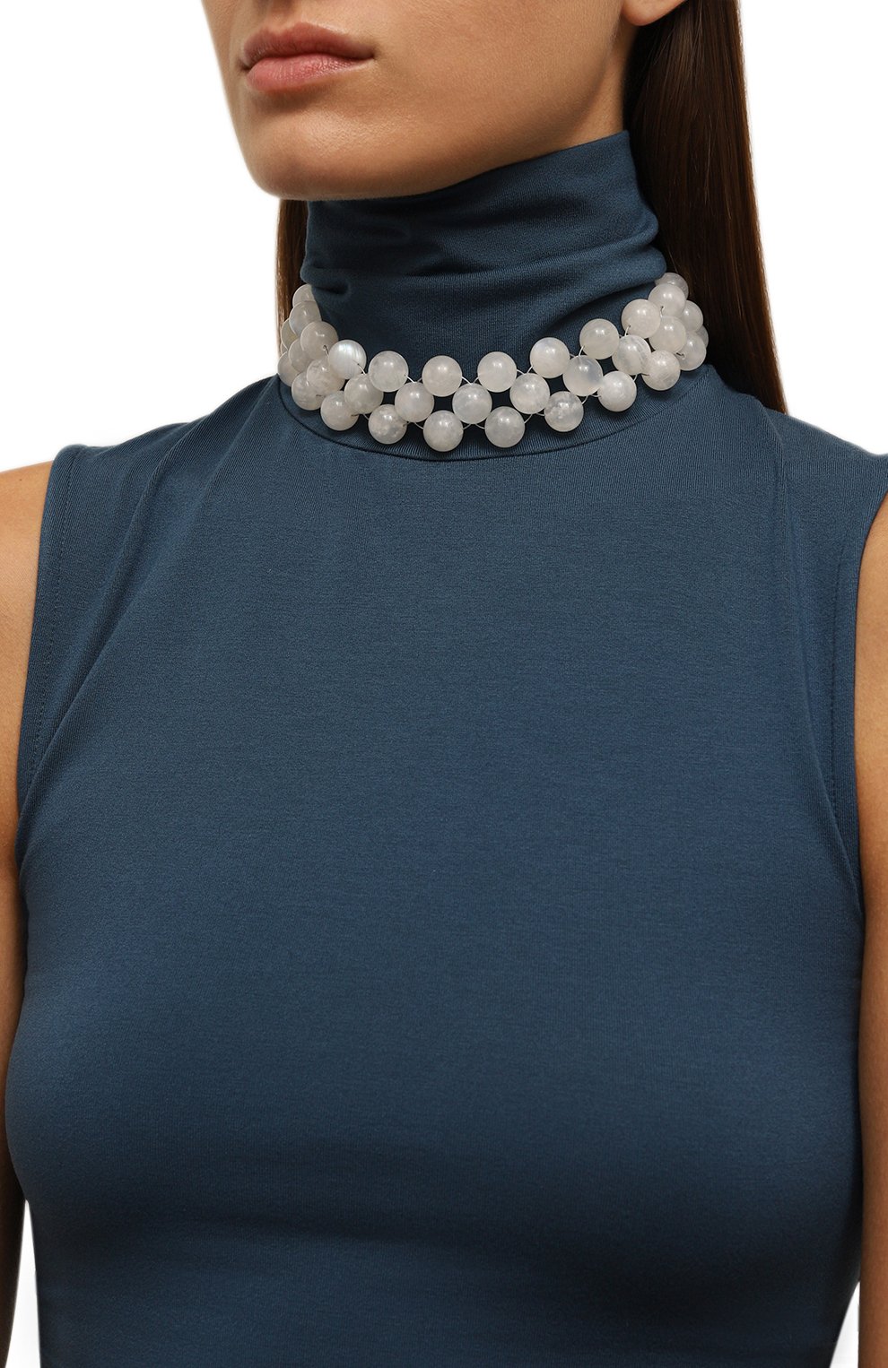 Чокер-фенечка с лунным камнем MOONKA, арт. CRT-111WH-BD00-MST, фото 2