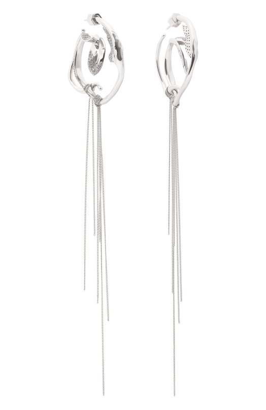 Серьги Caviar jewellery БЧЛ003-БК Серебряный  БЧЛ003-БК Фото 3