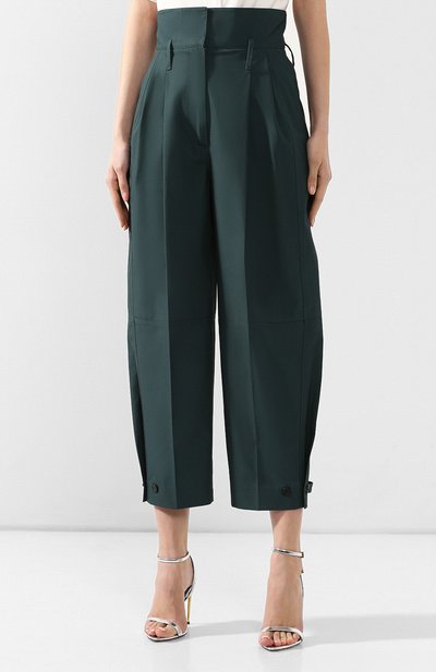 Хлопковые брюки GIVENCHY зеленого цвета по цене 89100 руб., арт. BW50CN11VX, фото 3 Хлопковые брюки GIVENCHY, арт. BW50CN11VX, фото 3
