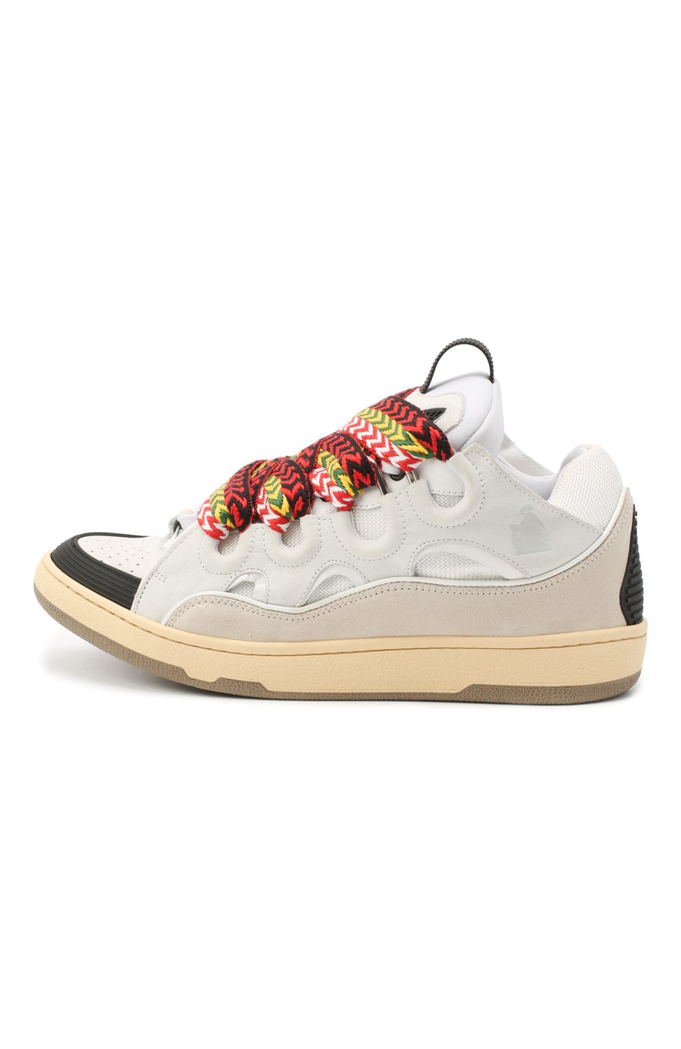 Комбинированные кеды LANVIN белого цвета по цене 99350 руб., арт. FM-SKRK11-DRAG-A20, фото 3 Комбинированные кеды LANVIN, арт. FM-SKRK11-DRAG-A20, фото 3