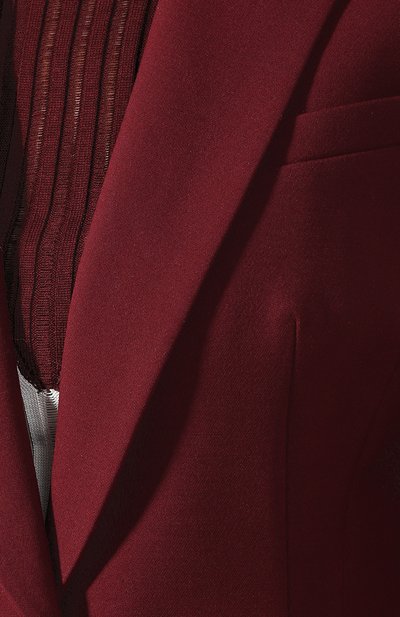 Приталенный жакет из смеси шерсти и шелка ALEXANDER MCQUEEN бордового цвета по цене 276000 руб., арт. 530052/QLJ09, фото 5 Приталенный жакет из смеси шерсти и шелка ALEXANDER MCQUEEN, арт. 530052/QLJ09, фото 5