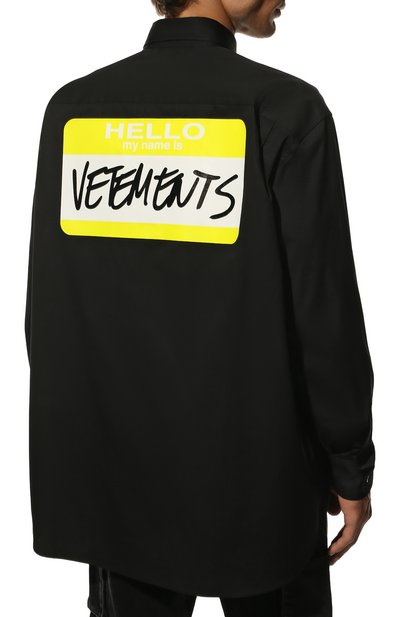Хлопковая рубашка VETEMENTS, арт. UA53SH500B 1001/M, фото 4