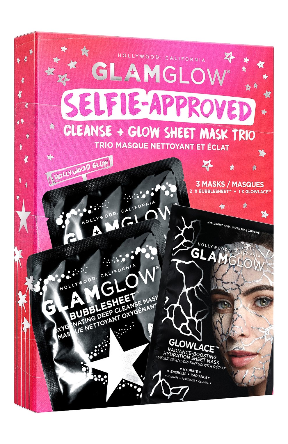 Набор косметический selfie-approved: cleanse + glow sheet mask trio GLAMGLOW, арт. 889809009380, фото 2