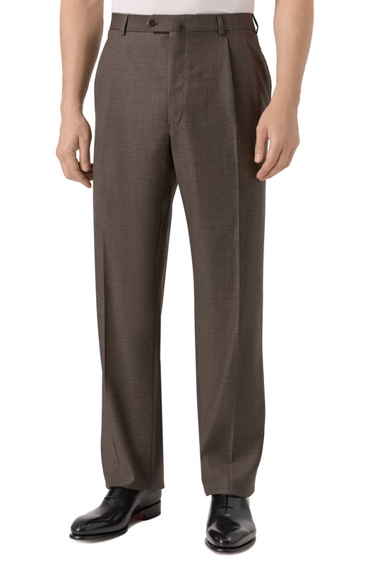 Костюм из хлопка и льна Loro Piana FAB 5769 Коричневый  FAB 5769 Фото 6