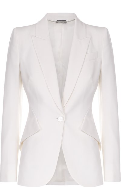 Женский приталенный жакет с остроконечными лацканами ALEXANDER MCQUEEN, арт. 358166/QIJ12