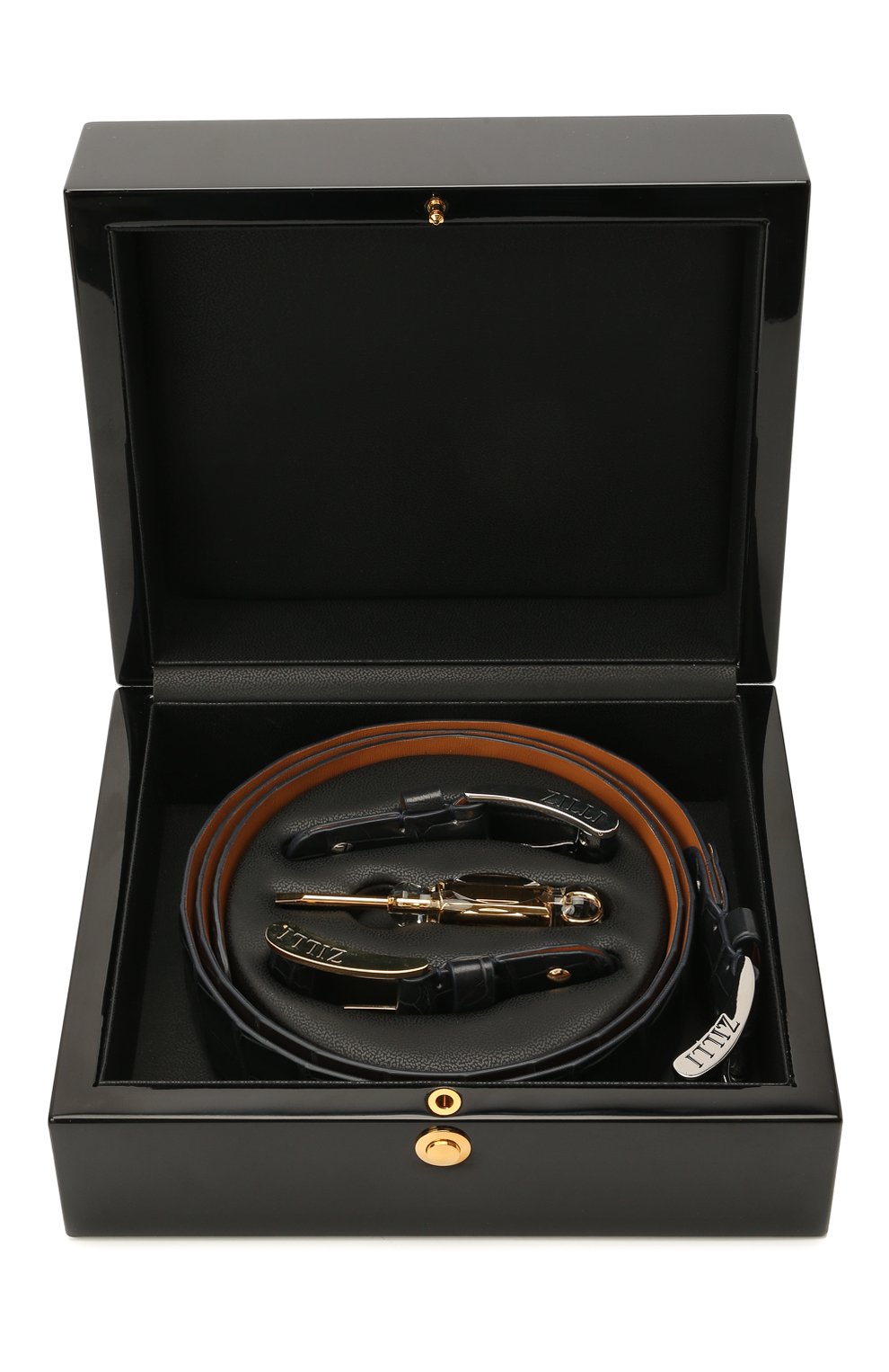 Ремень из кожи крокодила со сменными пряжками ZILLI, арт. MJL-CLAQE-01010/C819/CP0R, фото 4