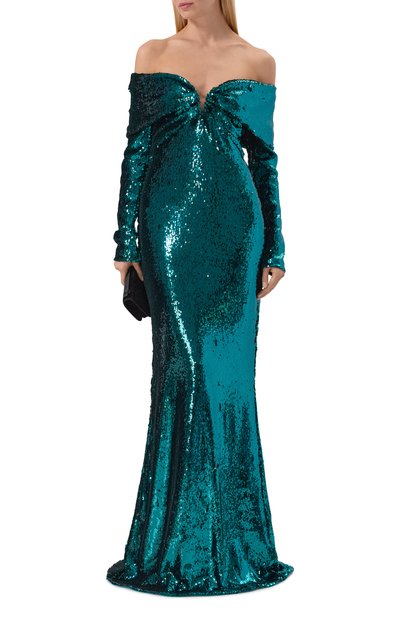 Платье с отделкой пайетками ZUHAIR MURAD, арт. FDR25352/EMSE012, фото 2