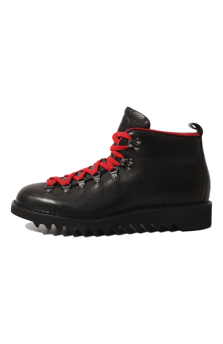 Мужские кожаные ботинки FRACAP черного цвета, арт. M120 R0C/NEBRASKA | Фото 4 (Мужское Кросс-КТ: Ботинки-обувь; Материал внутренний: Натуральная кожа; Материал сплава: Проставлено; Материал утеплителя: Без утеплителя; Подошва: Плоская; Драгоценные камни: Проставлено)