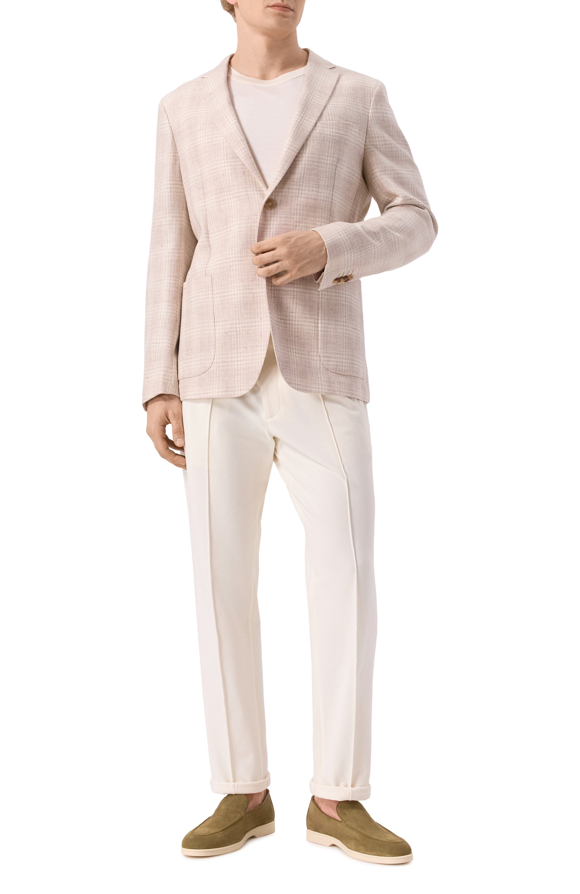 Пиджак изо льна и хлопка ZEGNA, арт. 1DNMG0/976704A9, фото 3