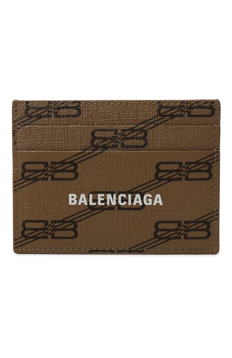 Мужской футляр для кредитных карт BALENCIAGA бежевого цвета, арт. 594309/210DA | Фото 1 (Нос: Не проставлено; Материал сплава: Проставлено; Материал: Синтетический материал)