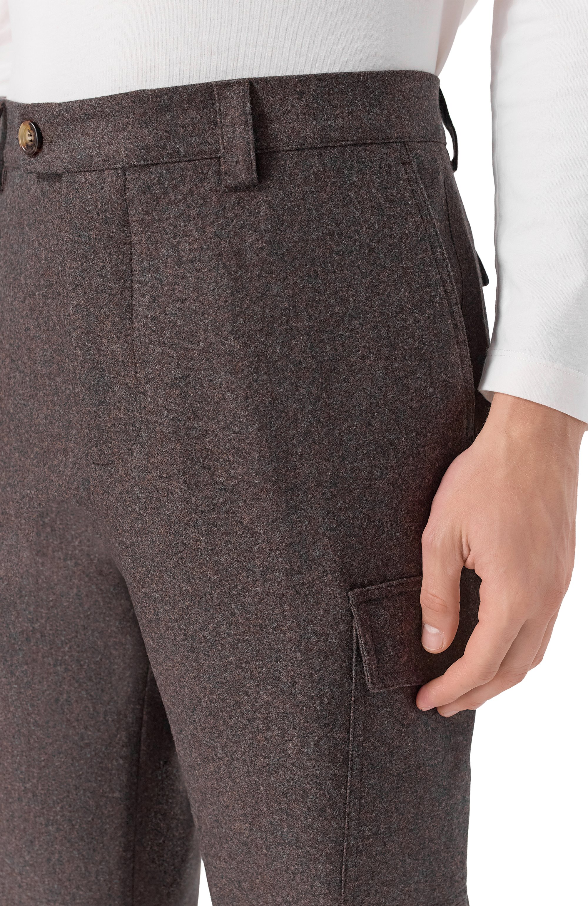 Шерстяные брюки-карго BRUNELLO CUCINELLI, арт. M038PE1890, фото 5