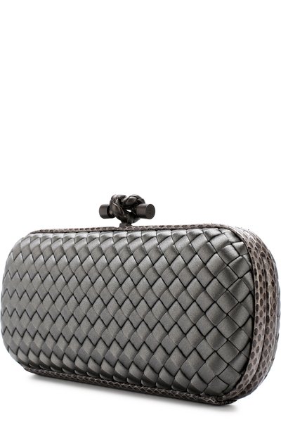 Клатч stretch knot из сатина с отделкой из кожи змеи BOTTEGA VENETA, арт. 202031/VG0H9, фото 3