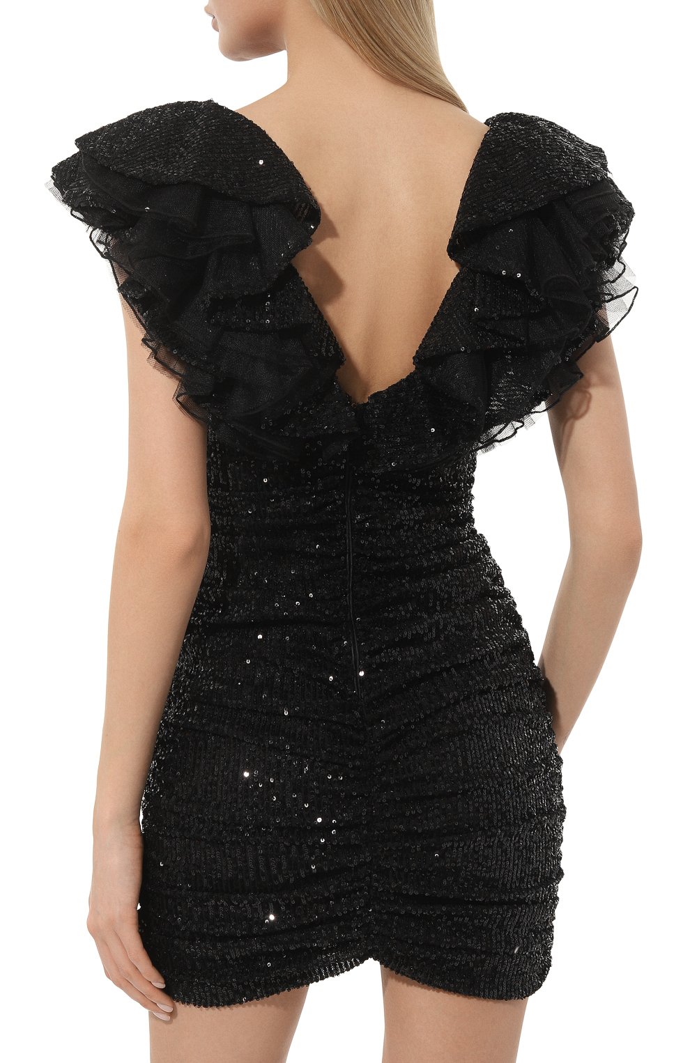 Платье с отделкой стразами PINKO черного цвета по цене 69950 руб., арт. 100389/A0LA, фото 4 Платье с отделкой стразами PINKO, арт. 100389/A0LA, фото 4