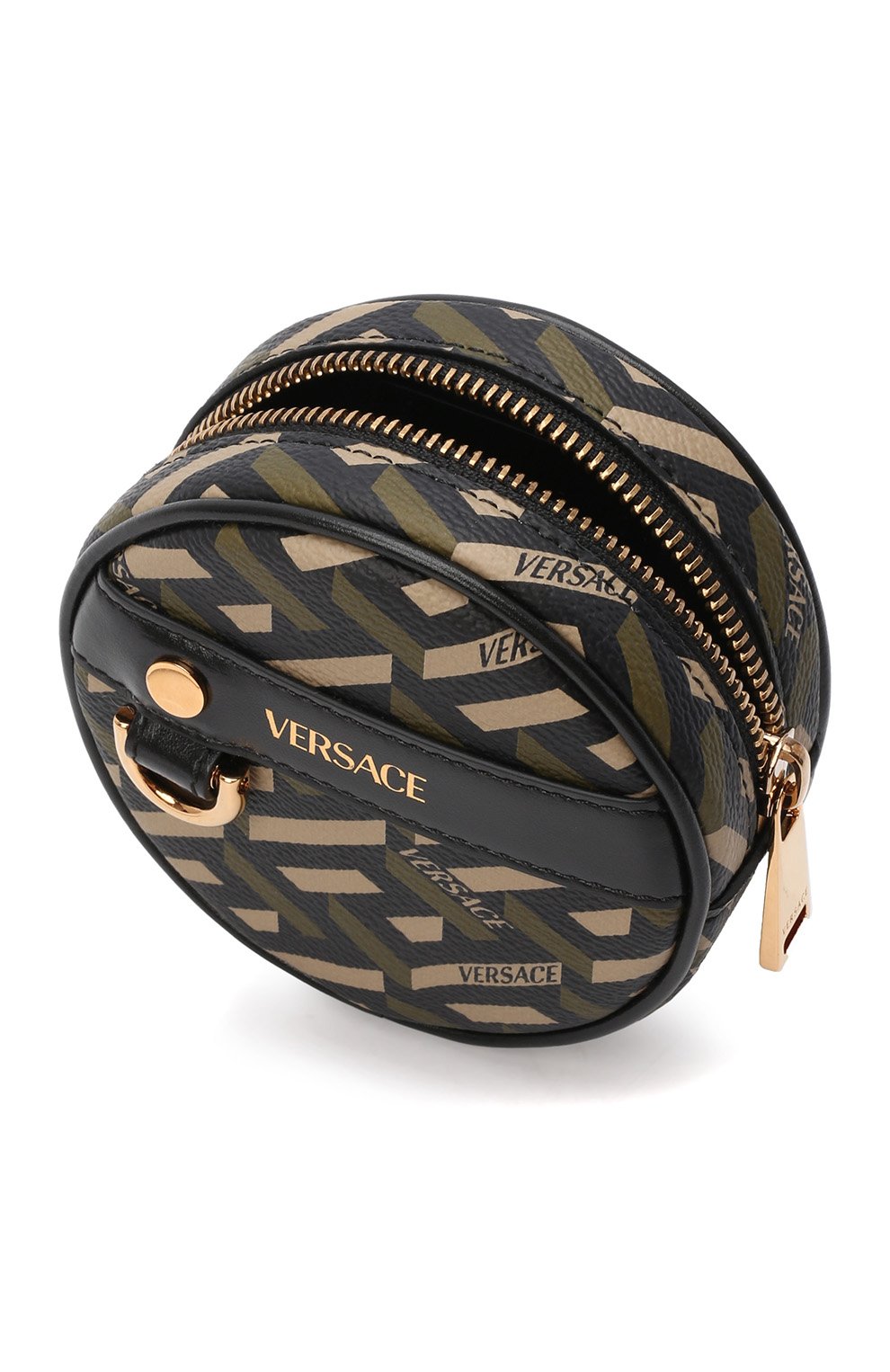 Кошелек monogram VERSACE хаки цвета по цене 38300 руб., арт. 1001876/1A01444, фото 3 Кошелек monogram VERSACE, арт. 1001876/1A01444, фото 3