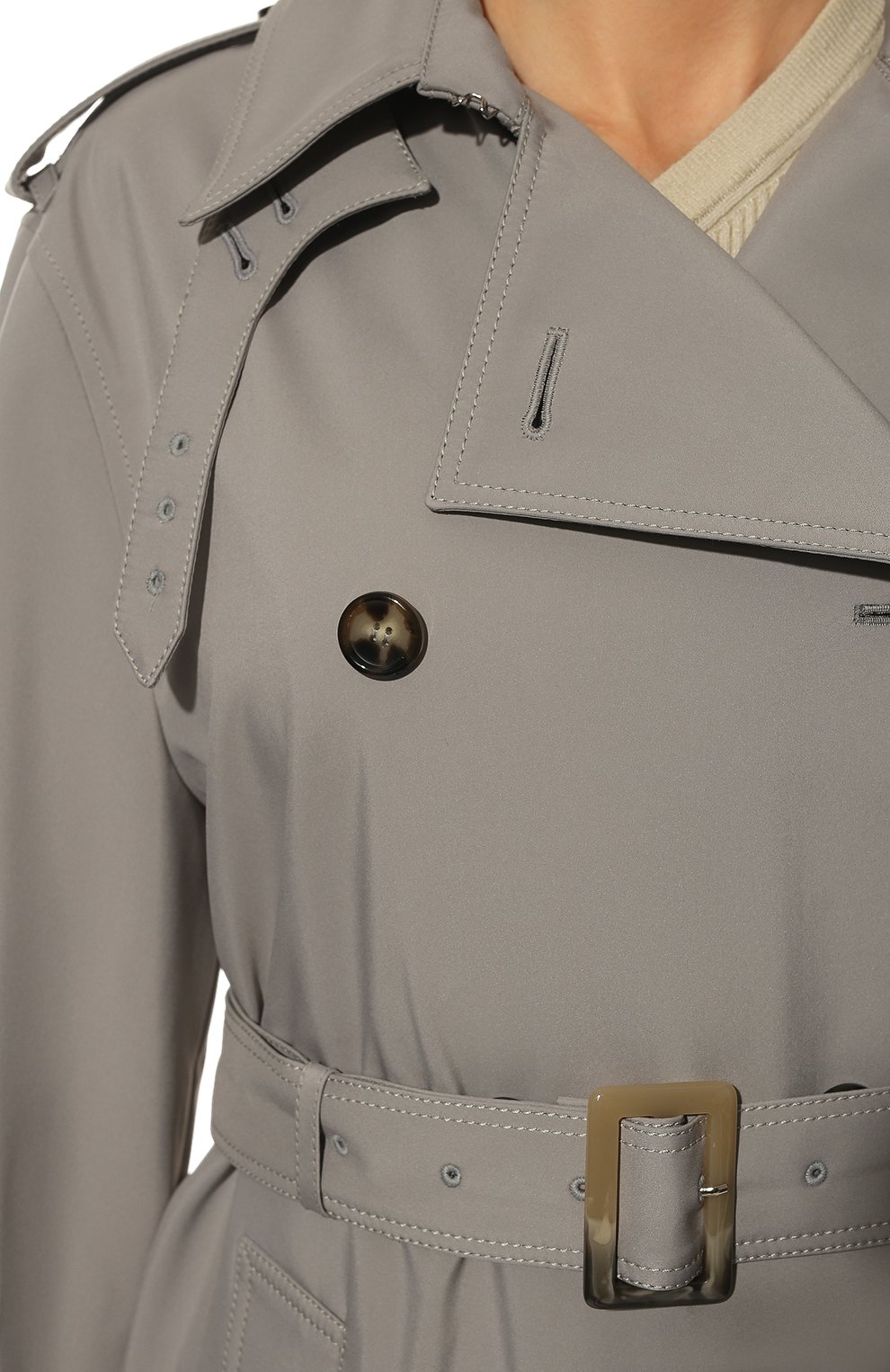 Тренч ULYANA SERGEENKO серого цвета по цене 320000 руб., арт. MNL001SS22Ornella (4366т21), фото 5 Тренч ULYANA SERGEENKO, арт. MNL001SS22Ornella (4366т21), фото 5