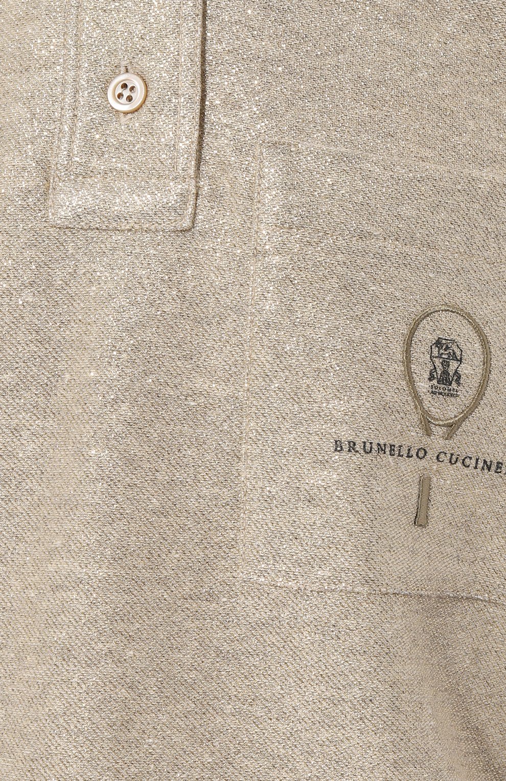 Поло изо льна и хлопка BRUNELLO CUCINELLI, арт. ML947B1282, фото 5