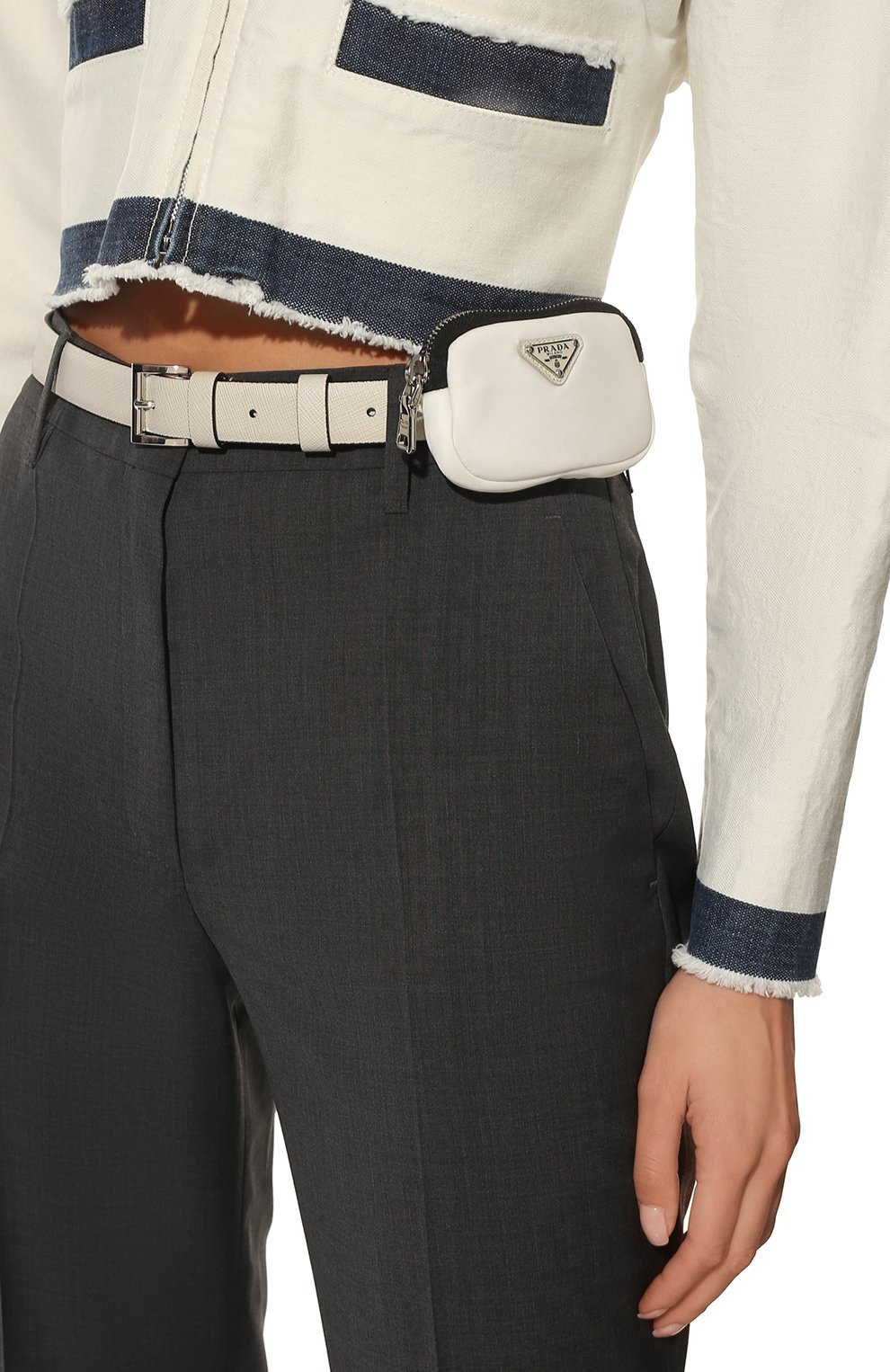 Кожаный ремень PRADA, арт. 1CM237-053-F0CHZ, фото 2