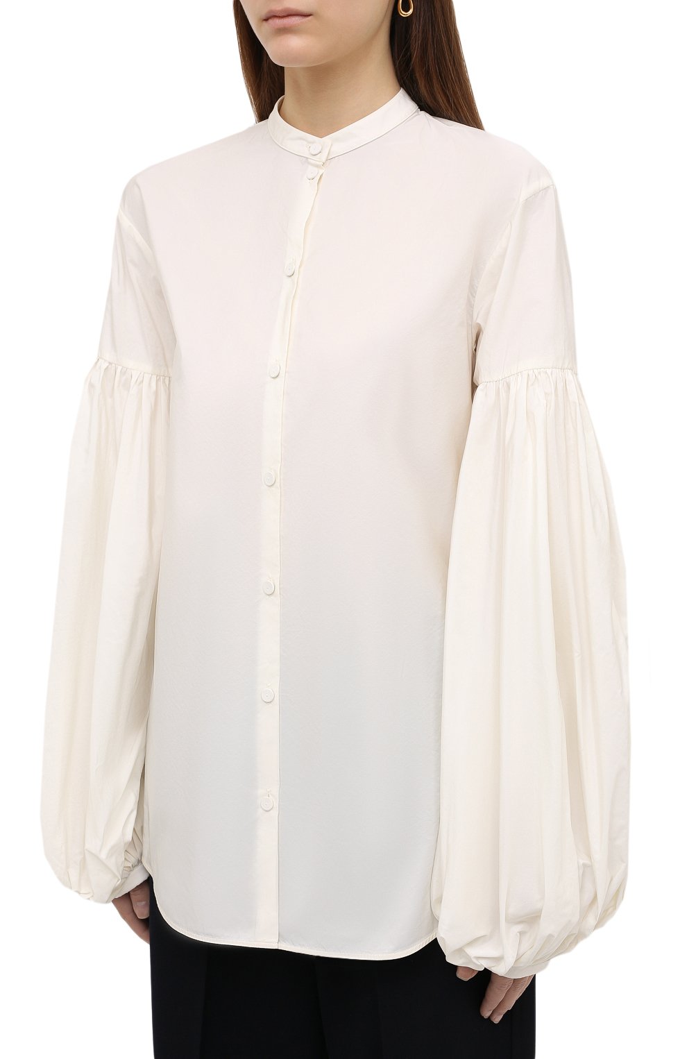 Блузка JIL SANDER белого цвета по цене 59950 руб., арт. JSWR605306-WR442200, фото 3 Блузка JIL SANDER, арт. JSWR605306-WR442200, фото 3