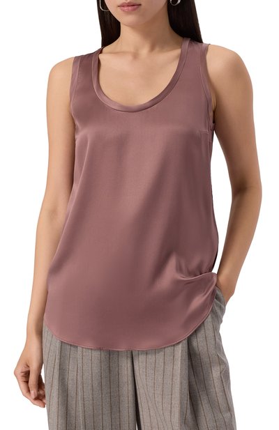 Атласный топ BRUNELLO CUCINELLI, арт. MPC59E0600, фото 3