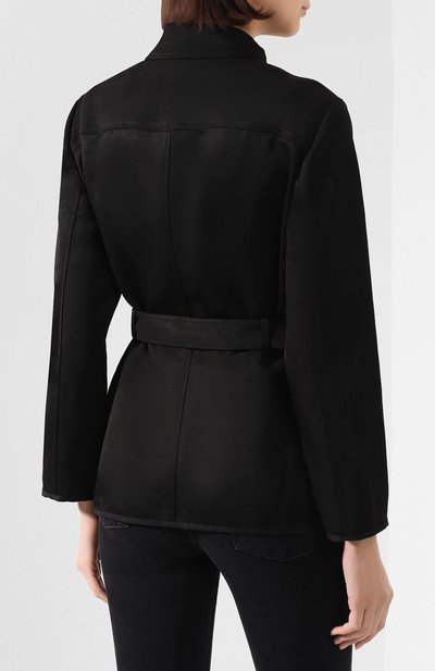 Куртка из вискозы и льна ESCADA SPORT черного цвета по цене 67950 руб., арт. 5032683, фото 4 Куртка из вискозы и льна ESCADA SPORT, арт. 5032683, фото 4