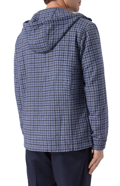 Рубашка из шерсти и шелка KITON синего цвета по цене 199500 руб., арт. UMC010K0128G01, фото 4 Рубашка из шерсти и шелка KITON, арт. UMC010K0128G01, фото 4