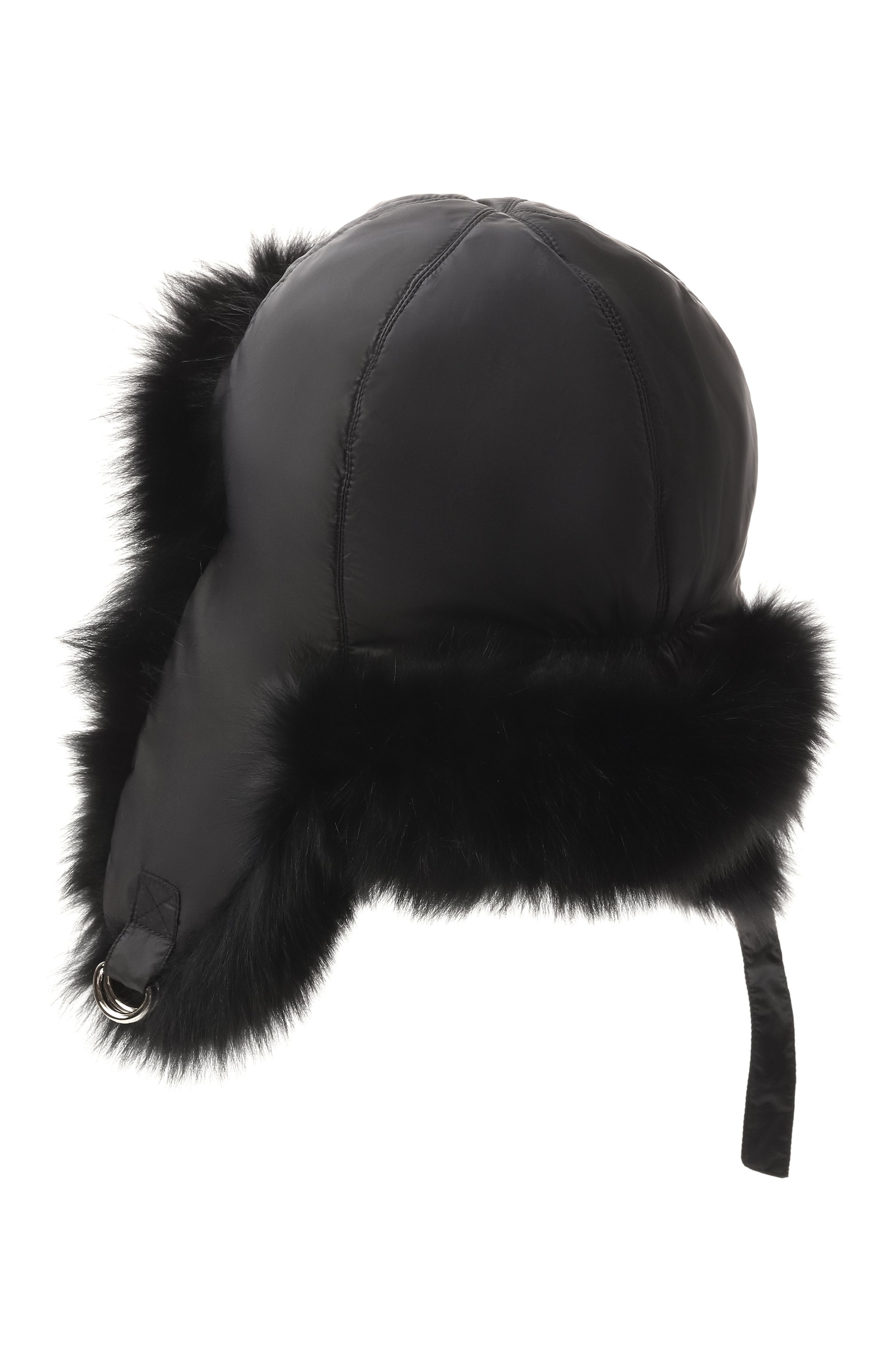 Пуховая шапка-ушанка с отделкой из песца YVES SALOMON ENFANT, арт. 23WEA015XXD0XW, фото 2